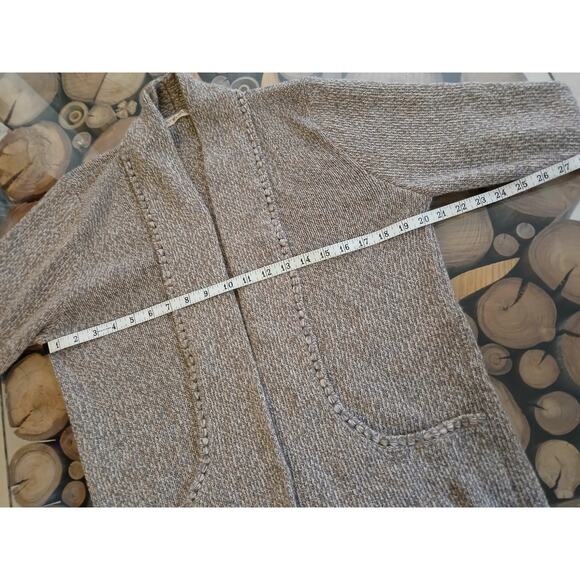 Simply Natural Alpaca Blend Open front Cardigan Gray White Beige Made in Peru XL - Picture 4 of 10